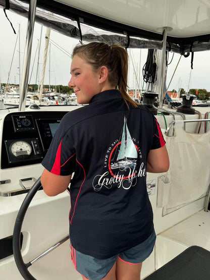 "Live to Sail - Sail to Live" - Ladies Short sleeve SunSmart