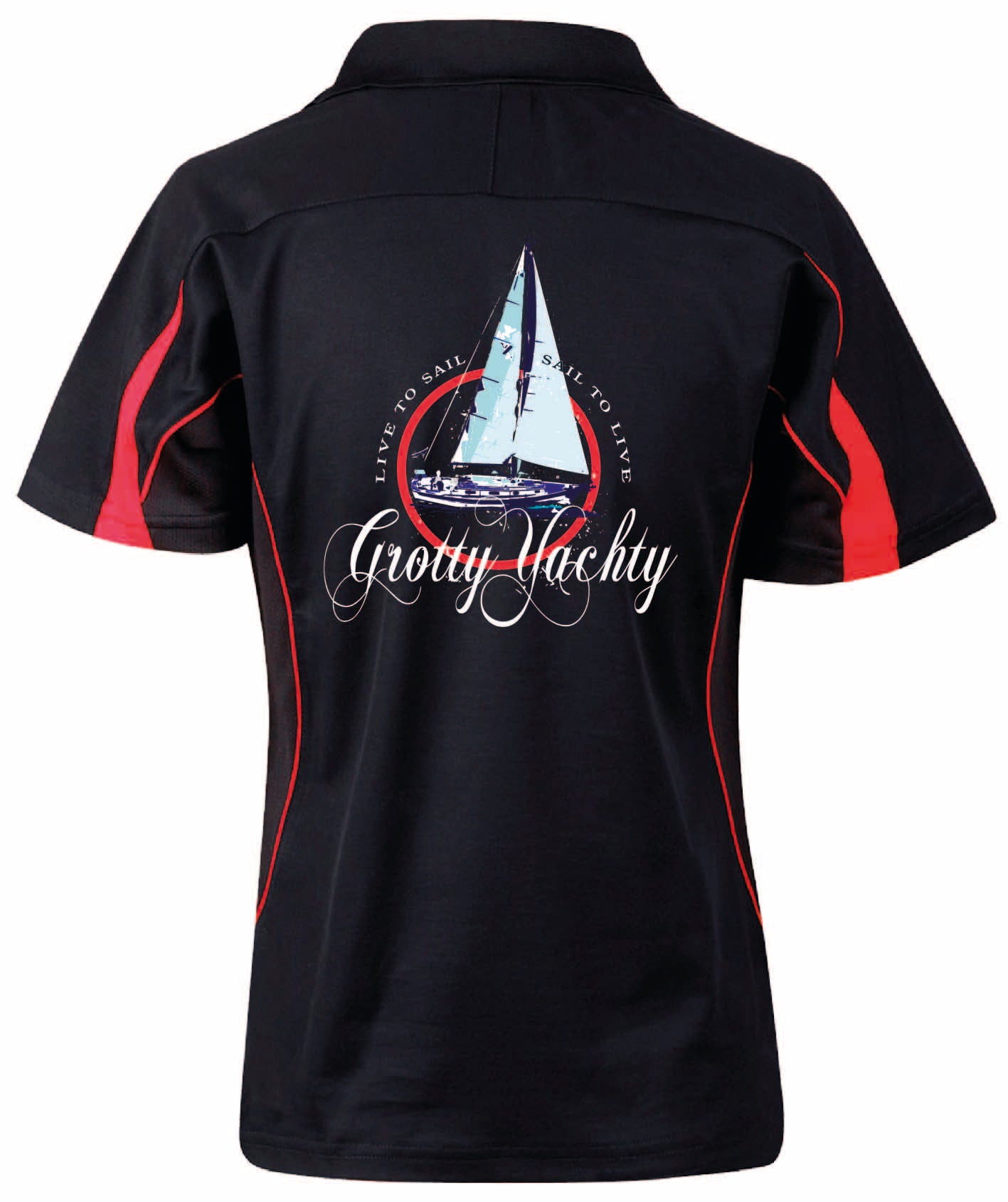 "Live to Sail - Sail to Live" - Ladies Short sleeve SunSmart